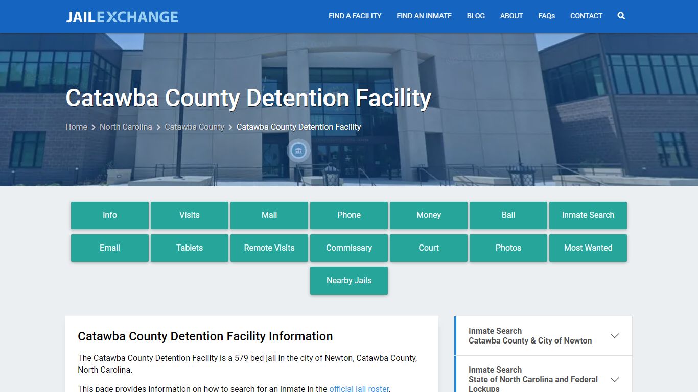 Inmate Search for Catawba County | Jails in North Carolina - Jail Exchange